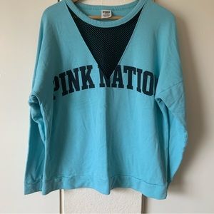 Y2K Victoria’s Secret PINK deep v mesh pullover